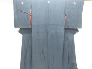 アンティーク　江戸縮緬 時代衣装三つ紋着物二枚重ね